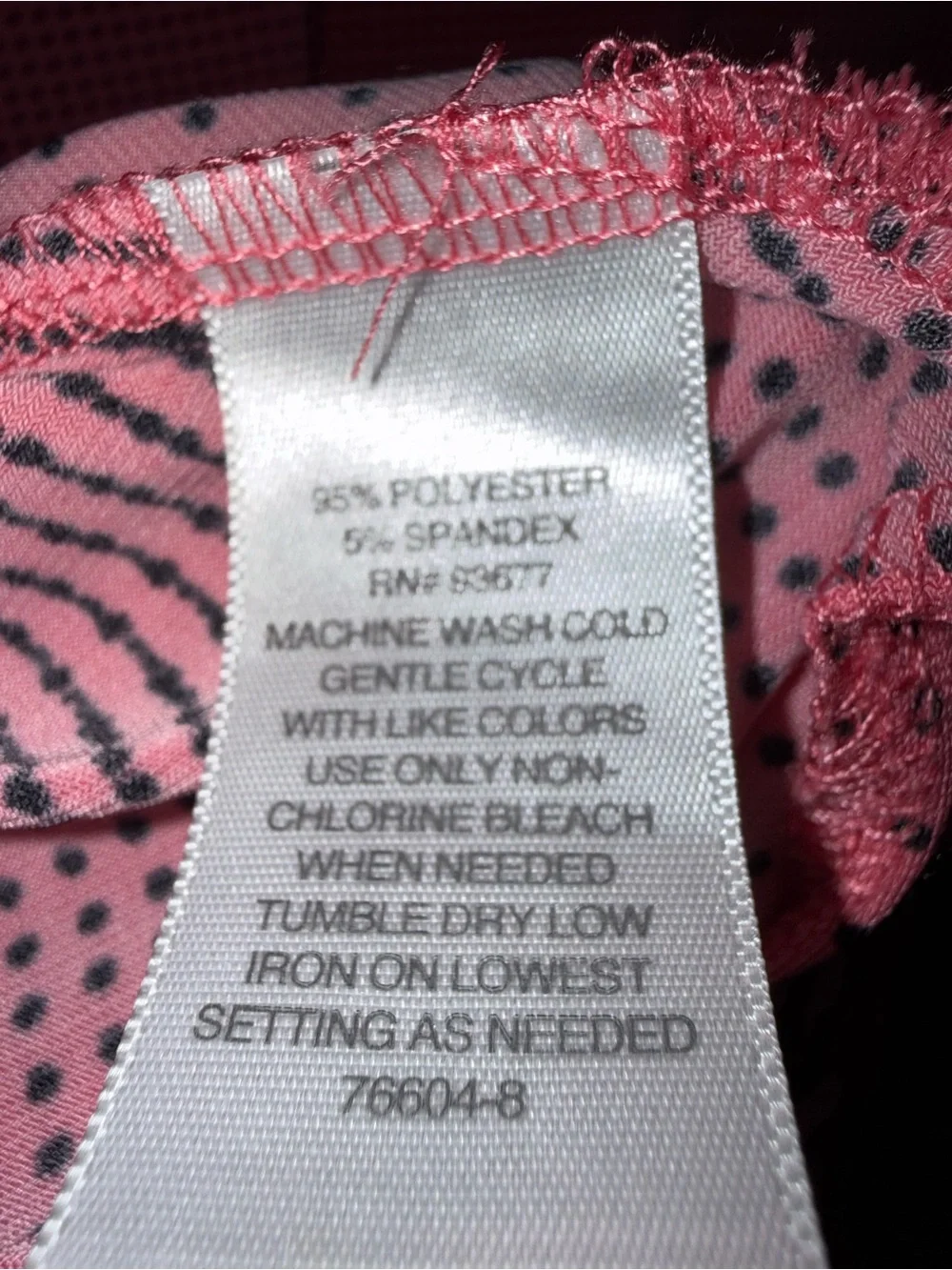 Liz Claiborne Rose-Pink Short Sleeve Dot-Stripe Top - Picture 5 of 6